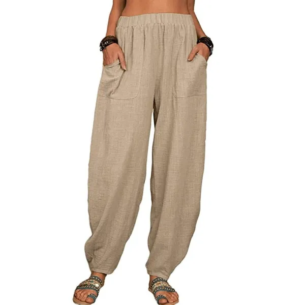 Casual Cotton-linen Harem Pants