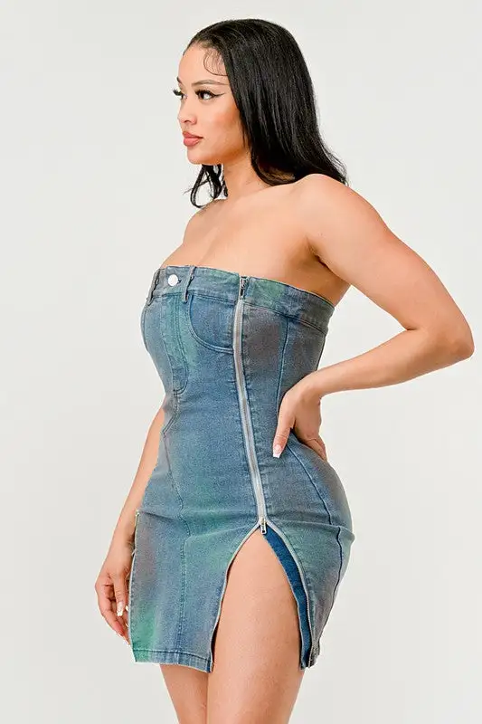 Comfort Fit Denim Mini Dress