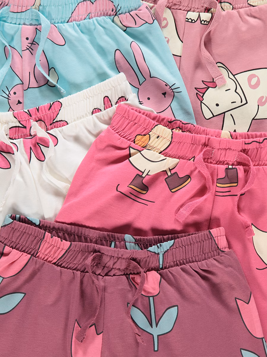 Pink Animal Shorts 5 Pack detail 1