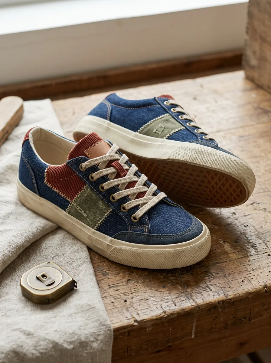Women's Vintage Patchwork Denim Stitched Canvas Shoes