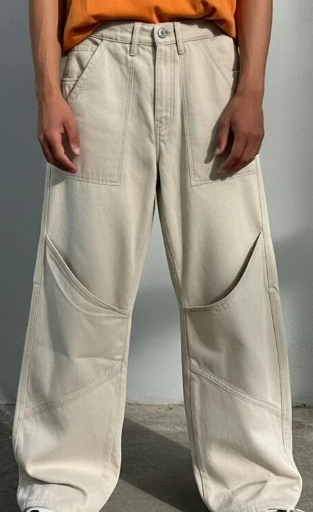 Baggy Patch-Pocket Everyday Jeans