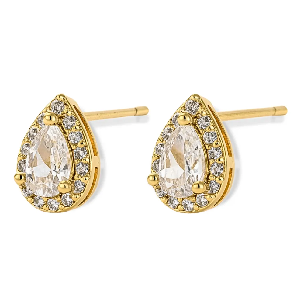 Teardrop Stud Earrings