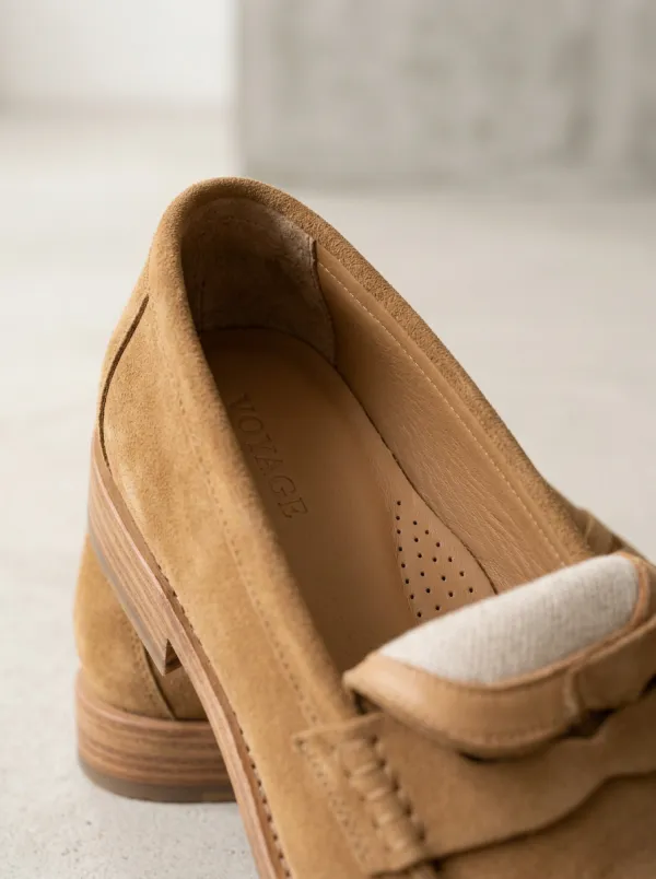 Women's Penny Classic Suede Wood Sole Loafers