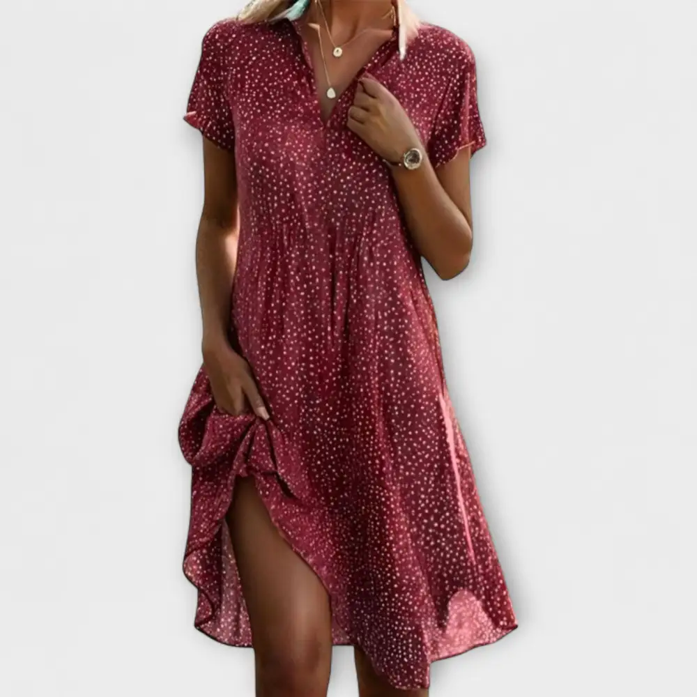 Polka Dot A-Line Casual Dress