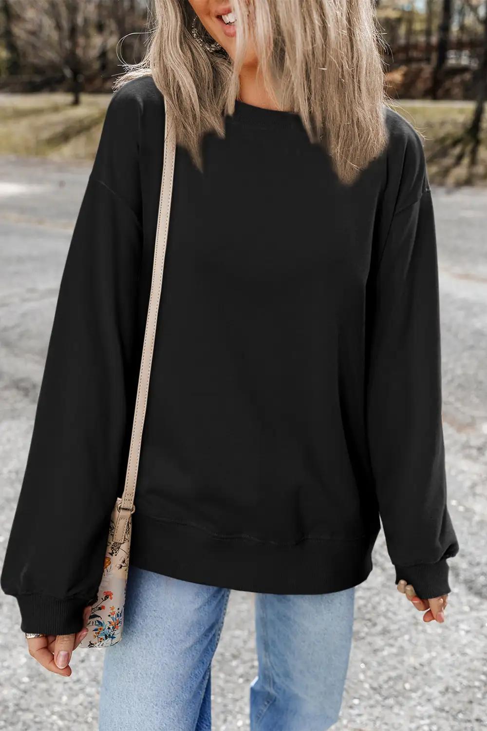 Weekend Drop Shoulder Crewneck Sweatshirt