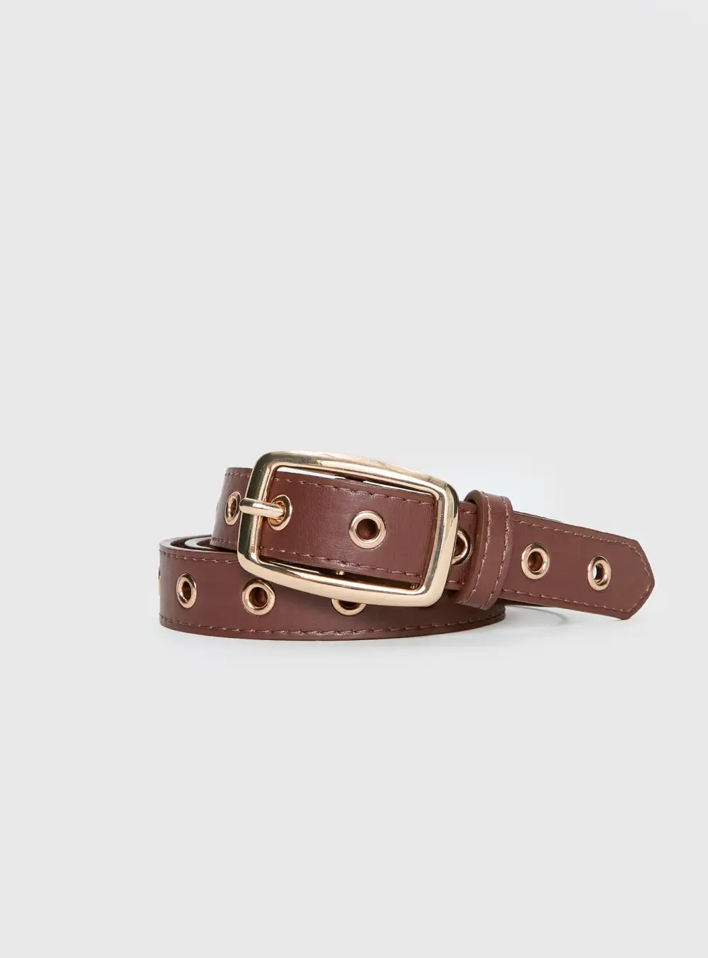 Smart Detail Buckle Faux Leather Belt
