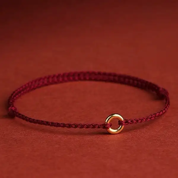 Small Buckle Braided String Adjustable Connection Bracelet Anklet