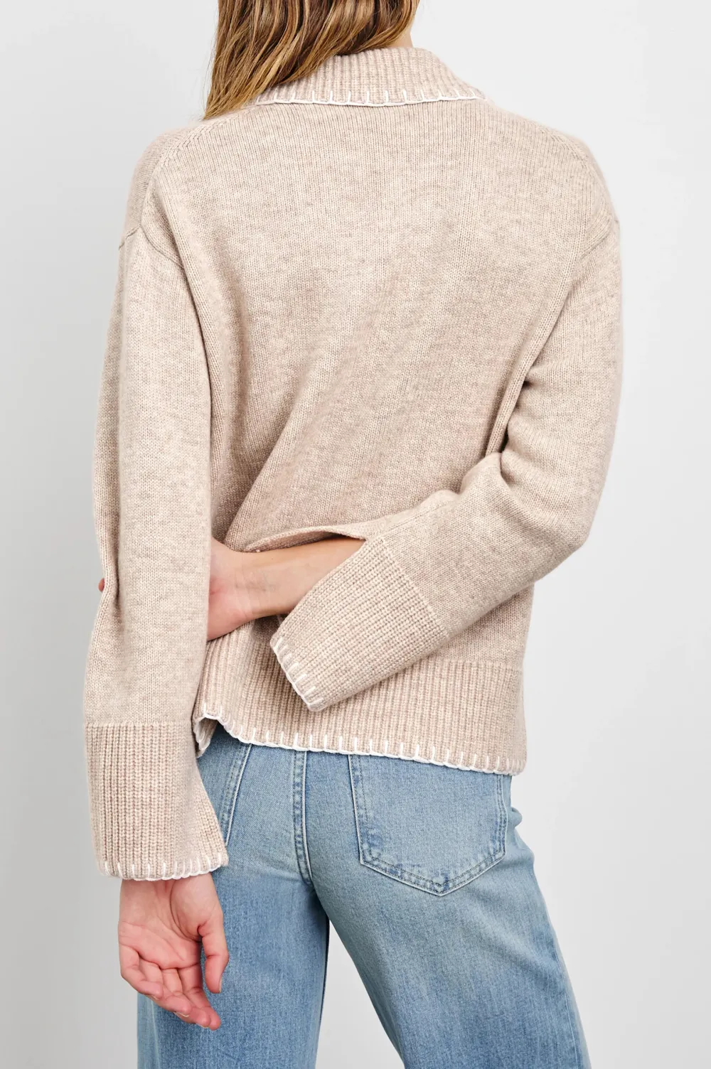 Classic V-Neck Striped Sweater