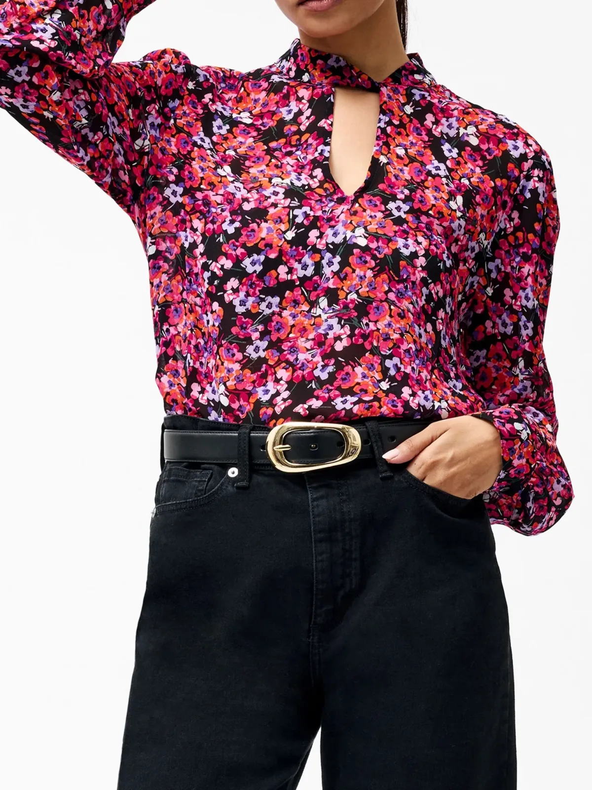 Colorful Art Print Long Sleeve Shirt Top
