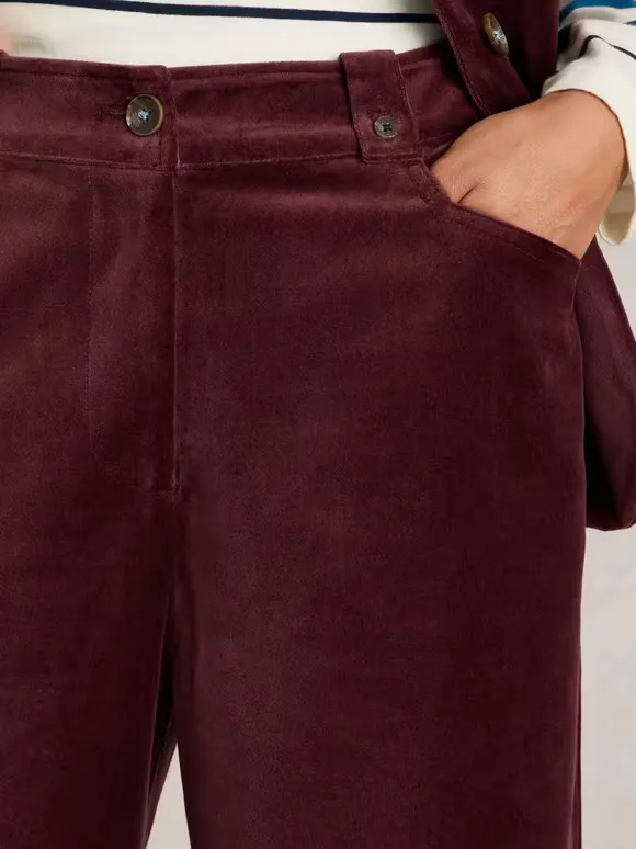 Cropped Velvet Trouser