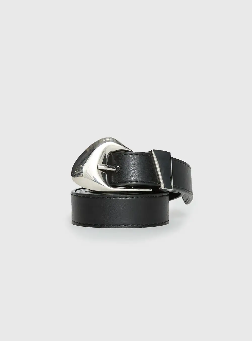 Buckle Faux Leather Statement Belt