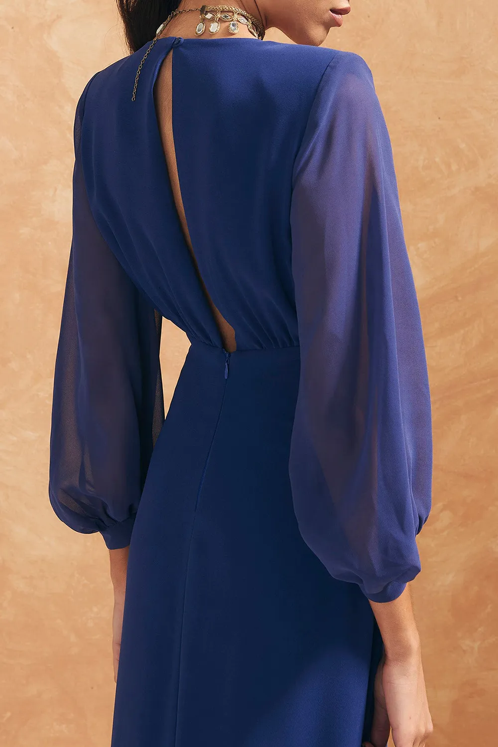 Long Sleeve V-neck Dress
