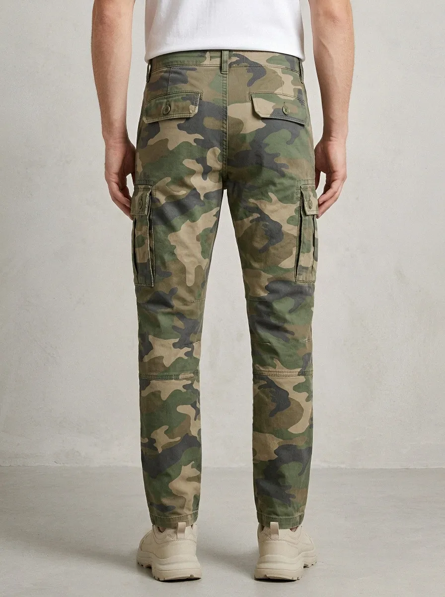 Outdoor-Ready Camouflage Military-Inspired Camouflage Cargo Pants