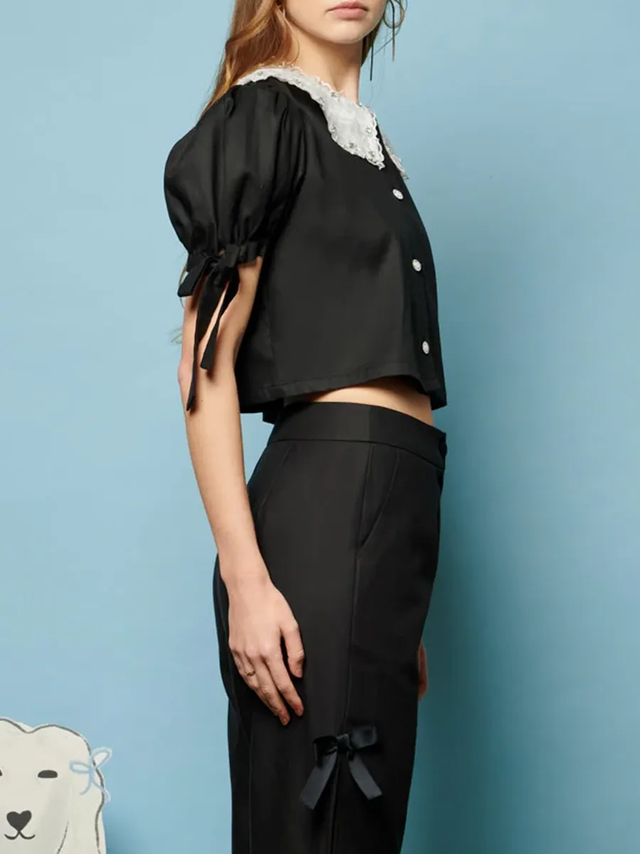 Daily Bow Short Sleeve Top