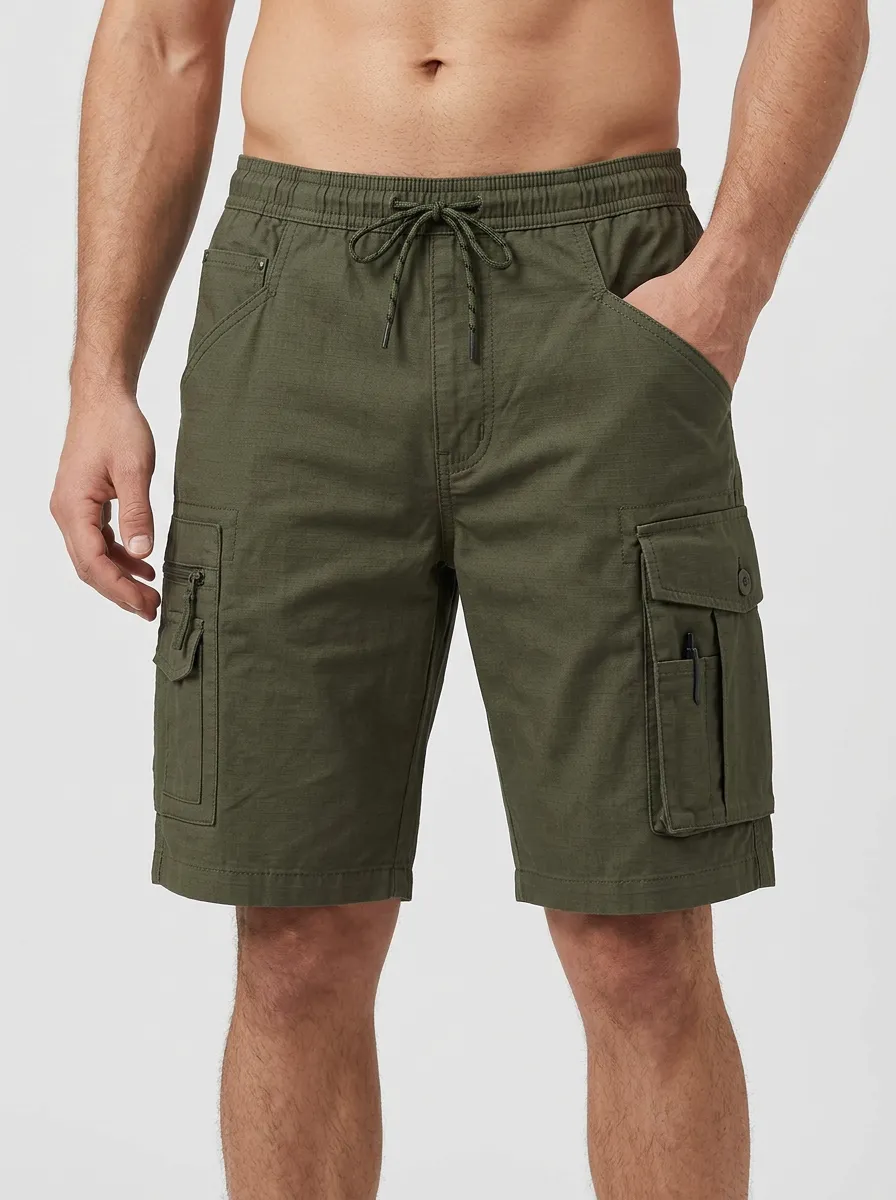Men's Multi-Pocket Tactical Outdoor Cargo Shorts