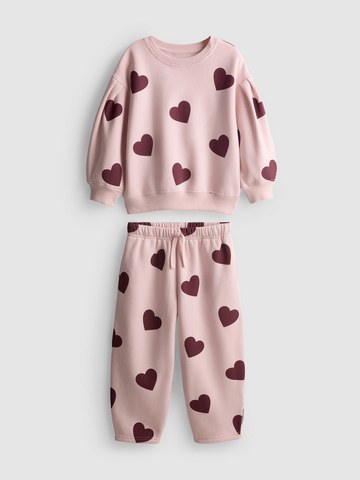 1-9yrs | Cotton Rich Heart Print Sweatshirt and Joggers Set detail 2