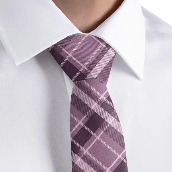Refined Plaid Composition Necktie