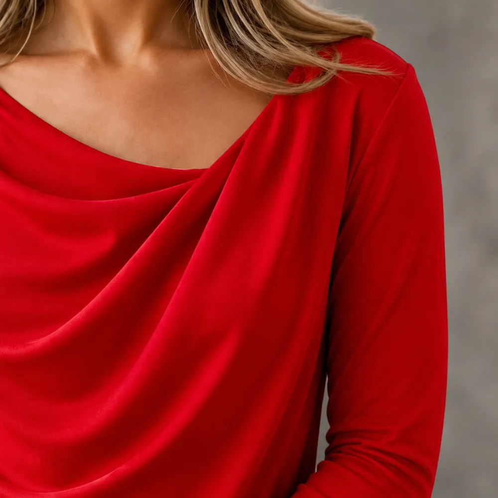 Draped Flowing Blouse