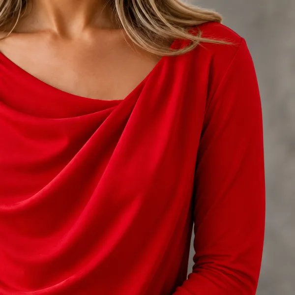Draped Flowing Blouse