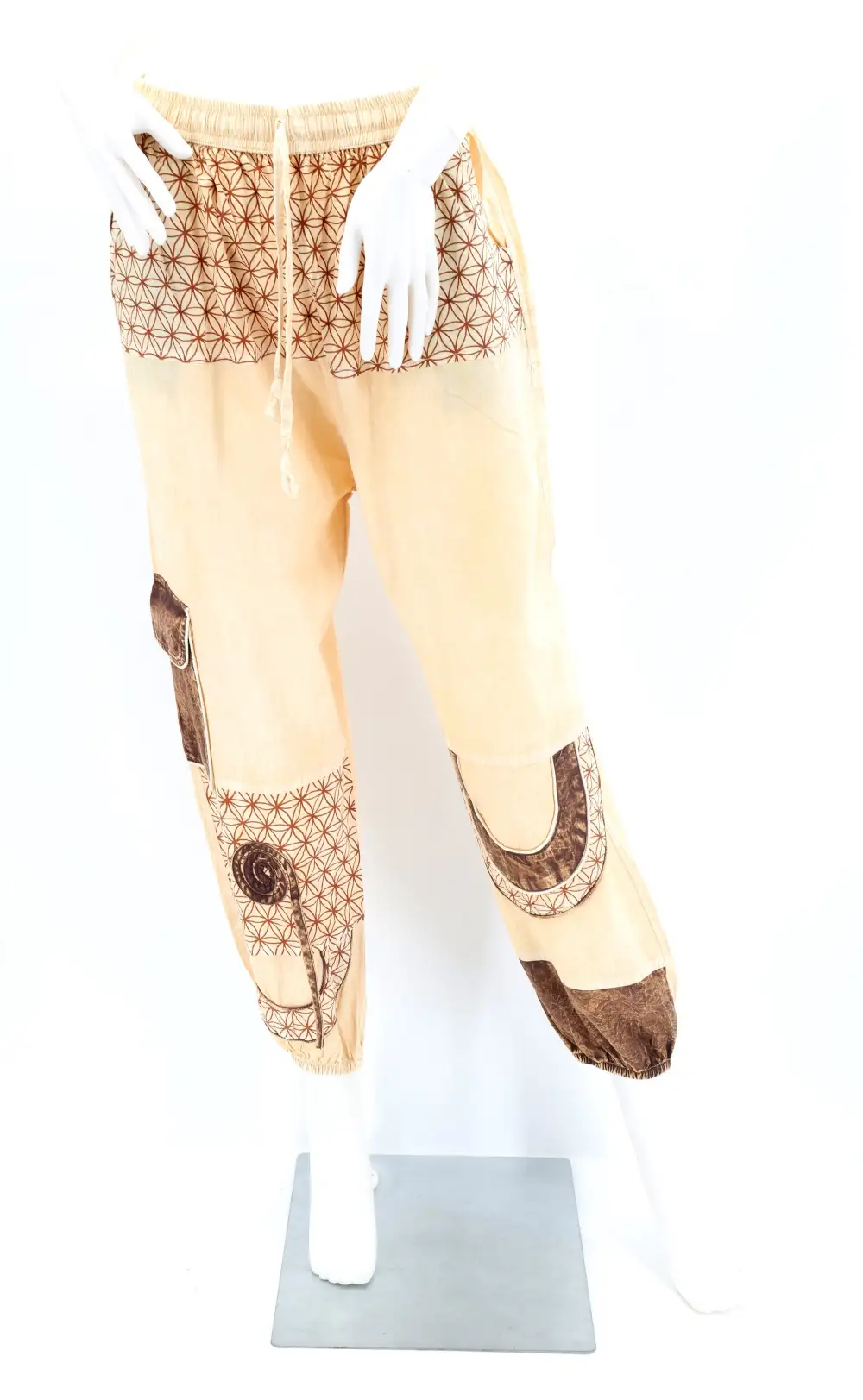 Women's Structured Harem Cargo Patchwork Cargo Pants