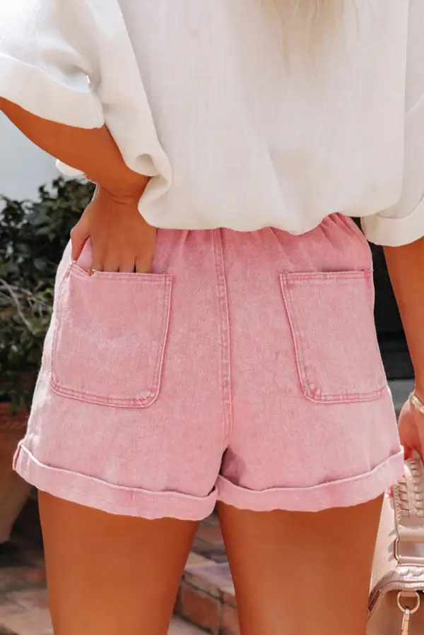 Dusty Pink Vintage Washed Frilled High