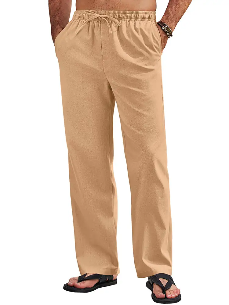 Sumer Linen Blend Beach Yoga Trousers Pants