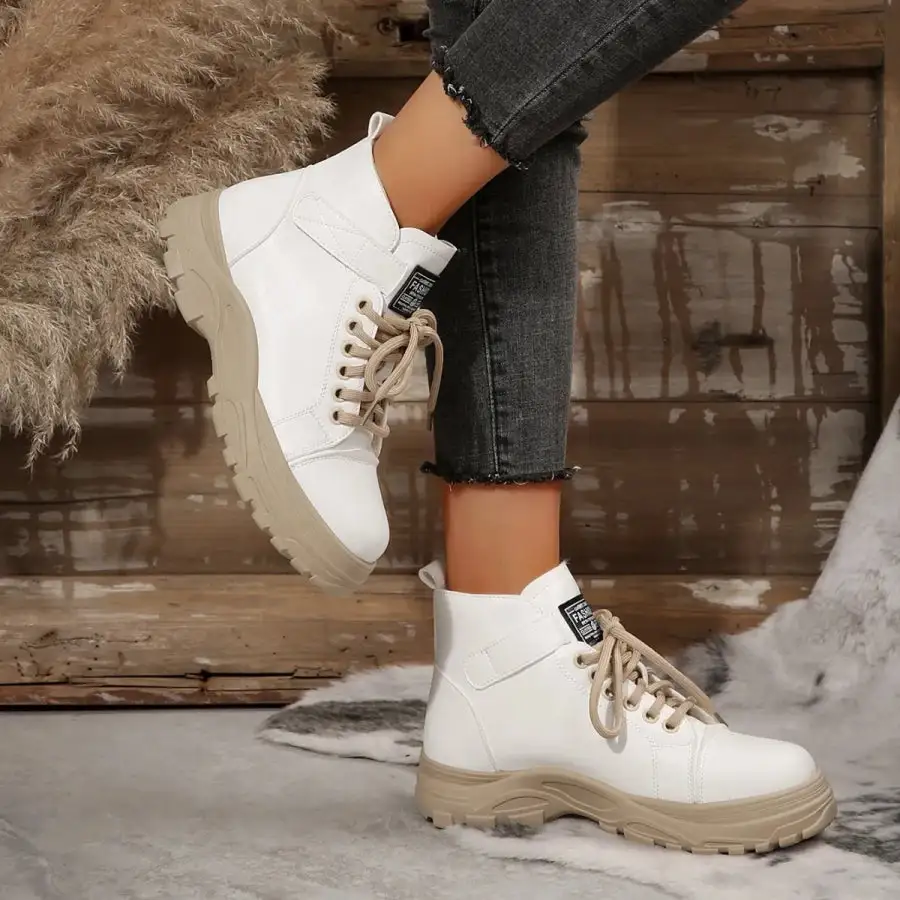 Refined Lace Up Platform Combat Boots