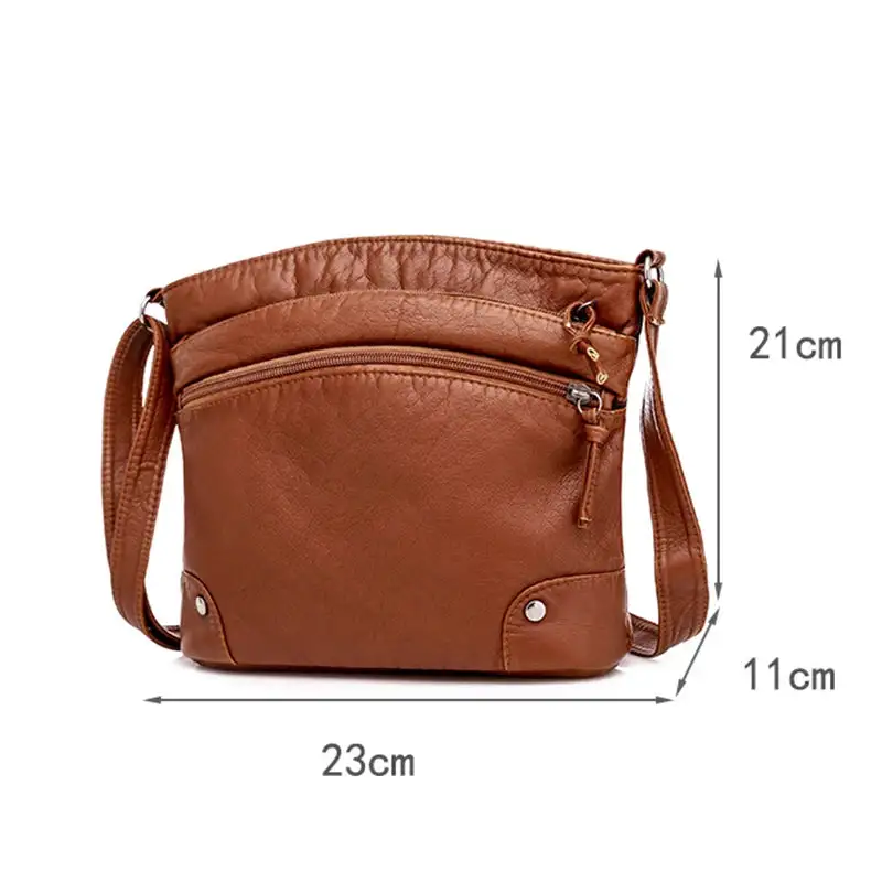 Versatile Everyday: High-Quality Soft PU Leather Messenger Bag