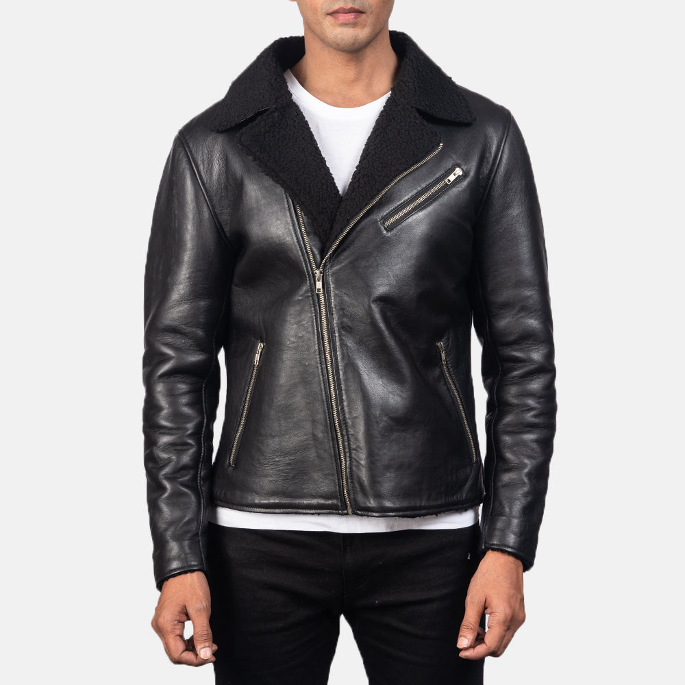 Men's Classic Leather Shearling Jacket