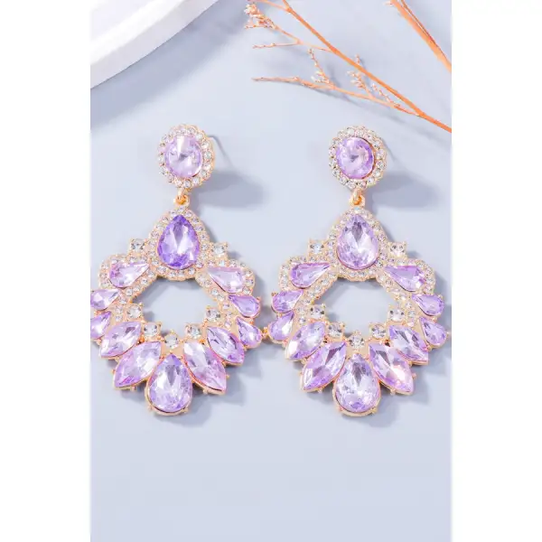 Alloy Rhinestone Dangle Earrings