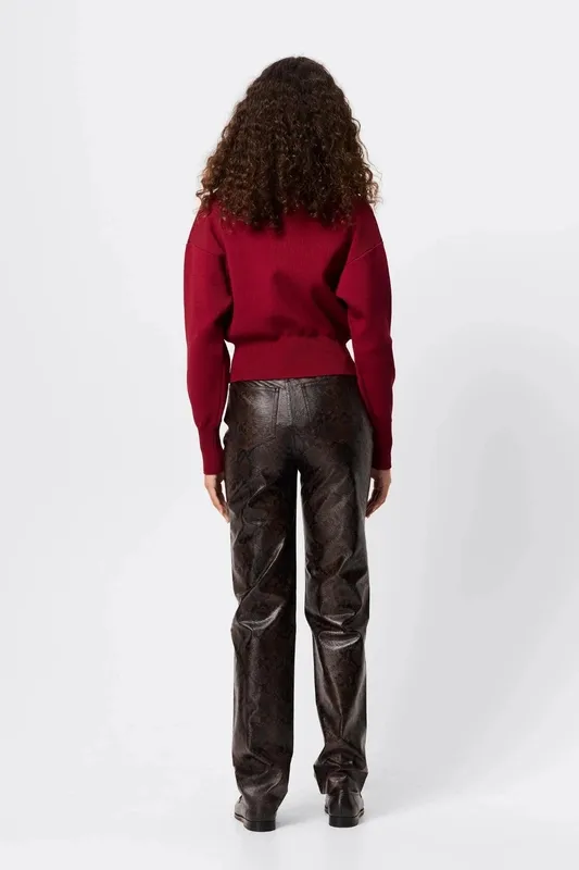 Red Ribbed Sweater