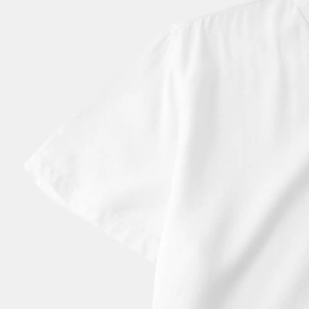 Relaxed Button Front Short Sleeve Collared Polo Shirt
