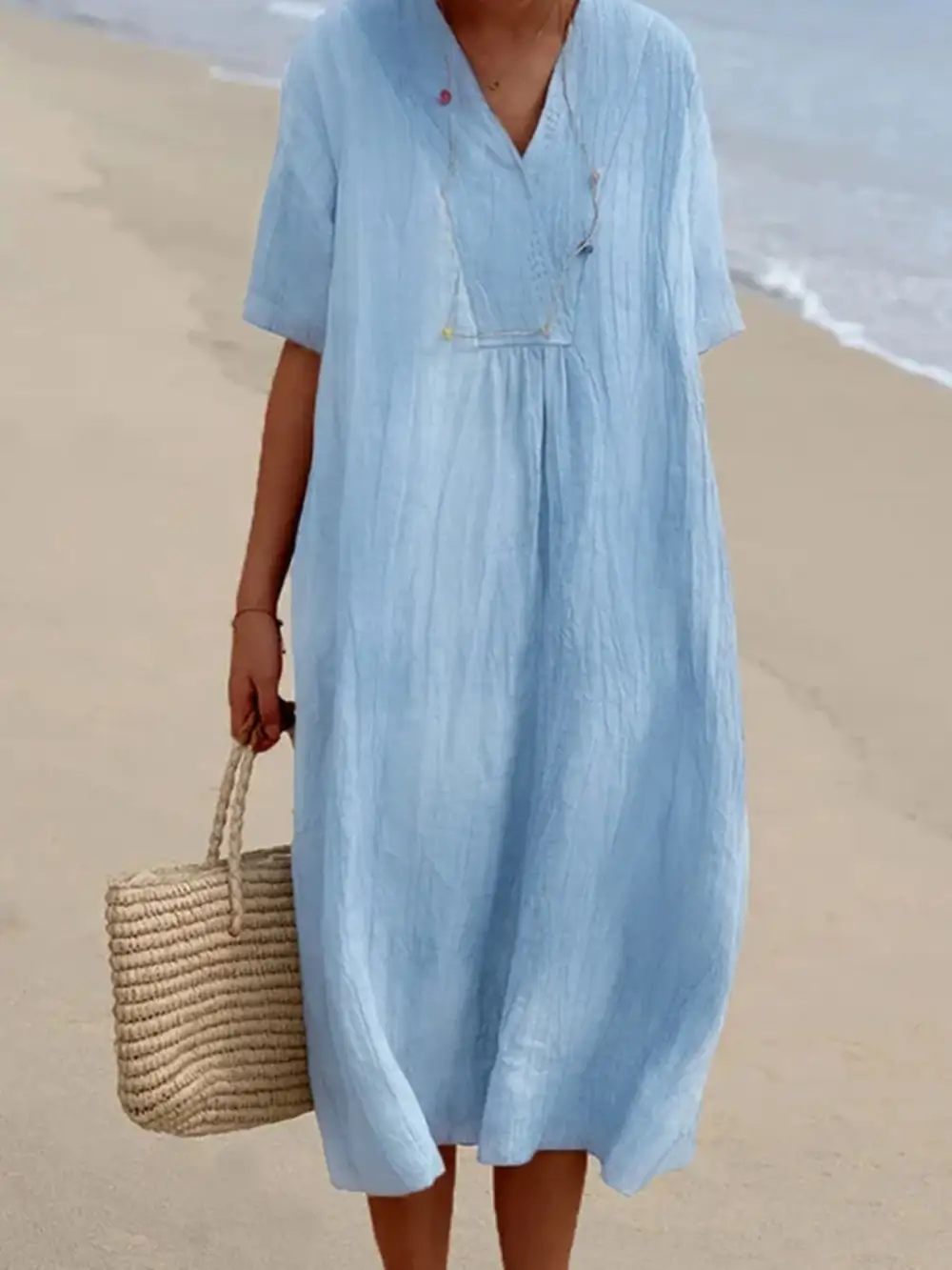Short Sleeve Midi Dress