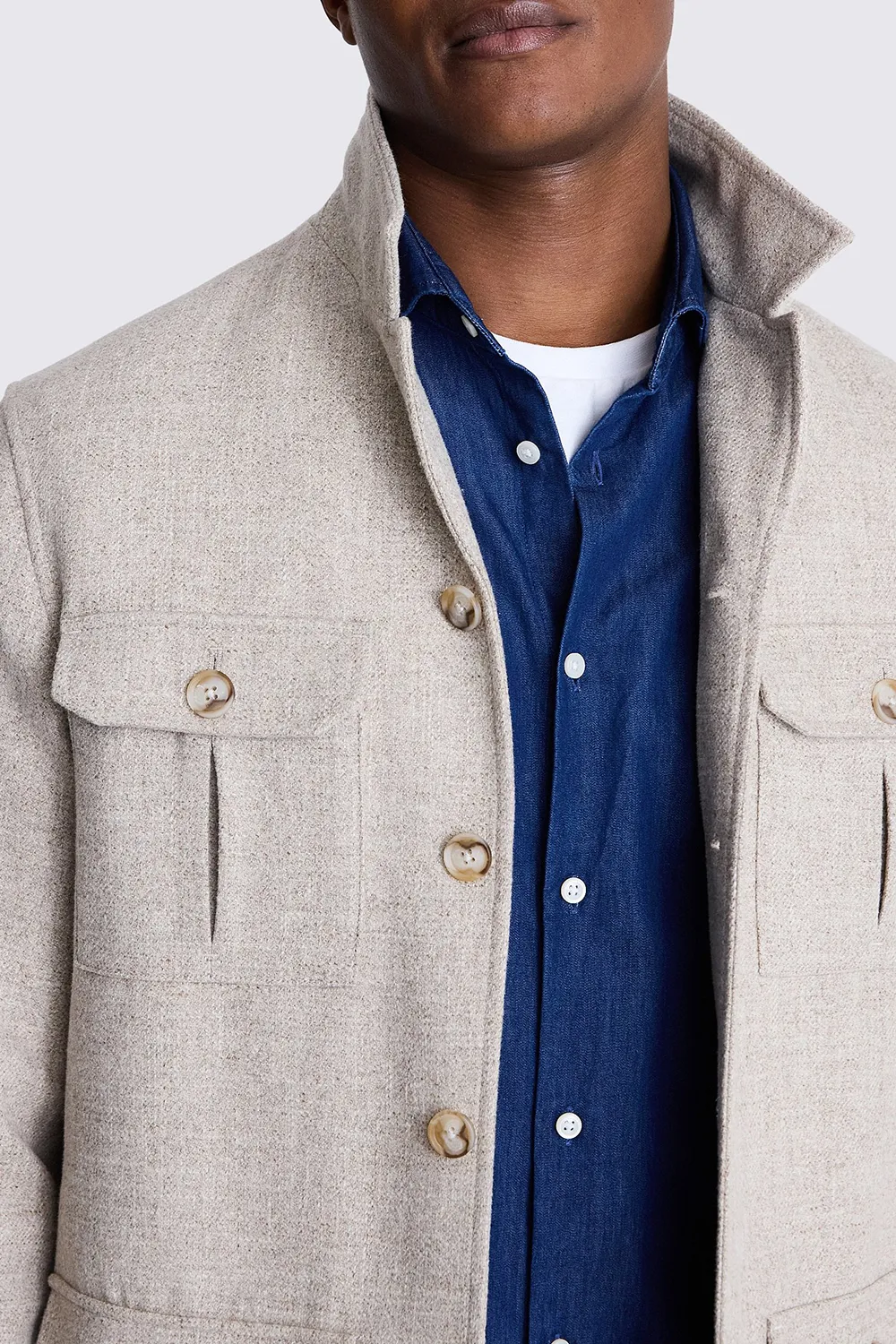 Soft And Stylish Brown Men's Shirt Jacket
