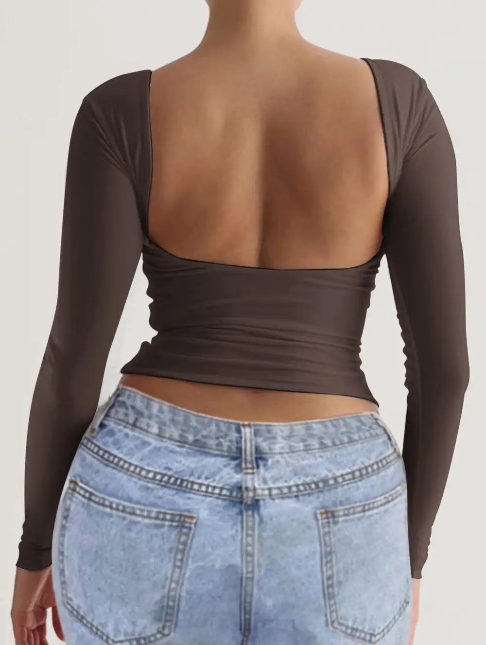Slim Fit Long Sleeve Layering Top