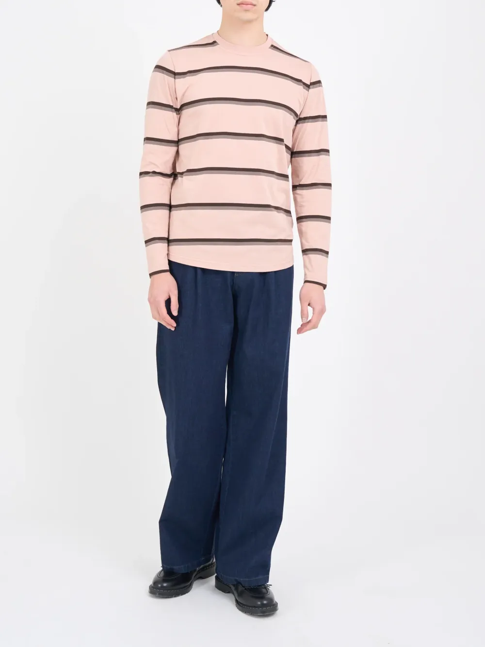 Pink Crew Neck Long Sleeve T-Shirt