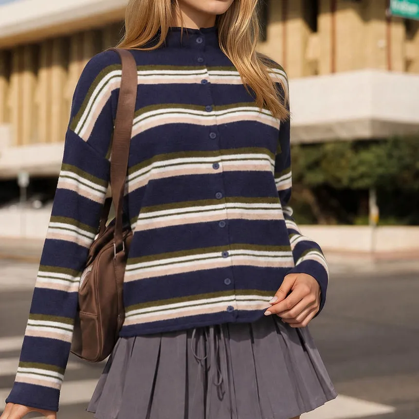 Color Stripe Cardigan