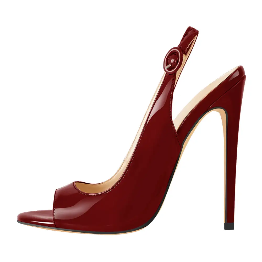Open Toe High Heel Slingback Modern Sandals