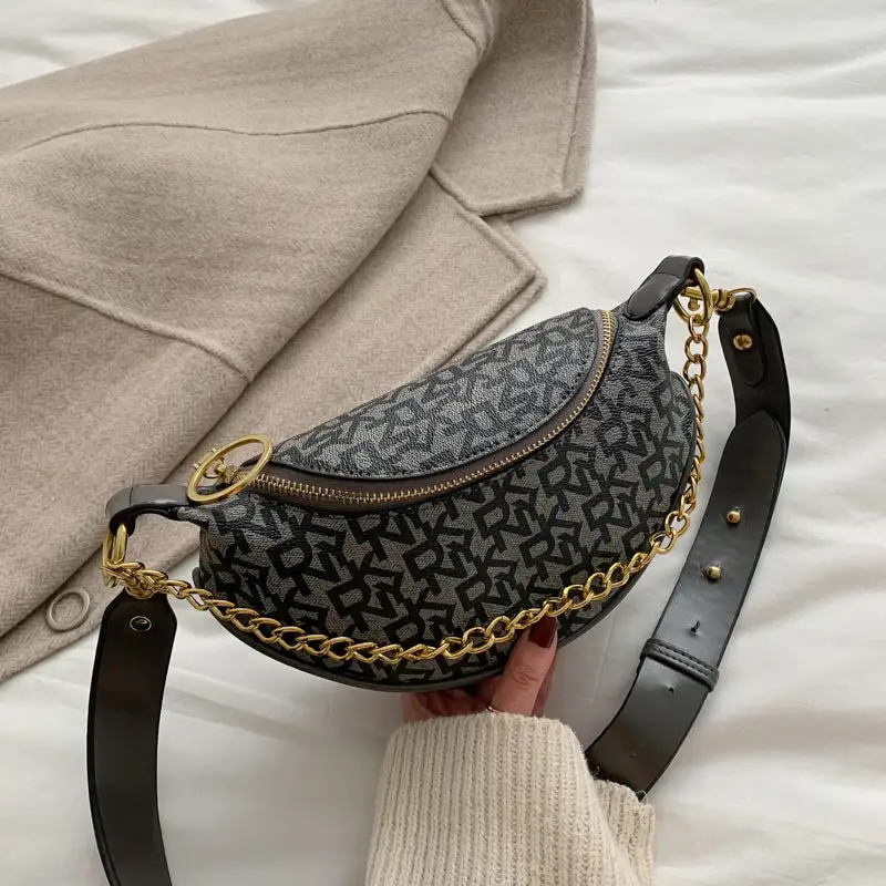 Wild Texture Printed PU Chest Bag Messenger Crossbody