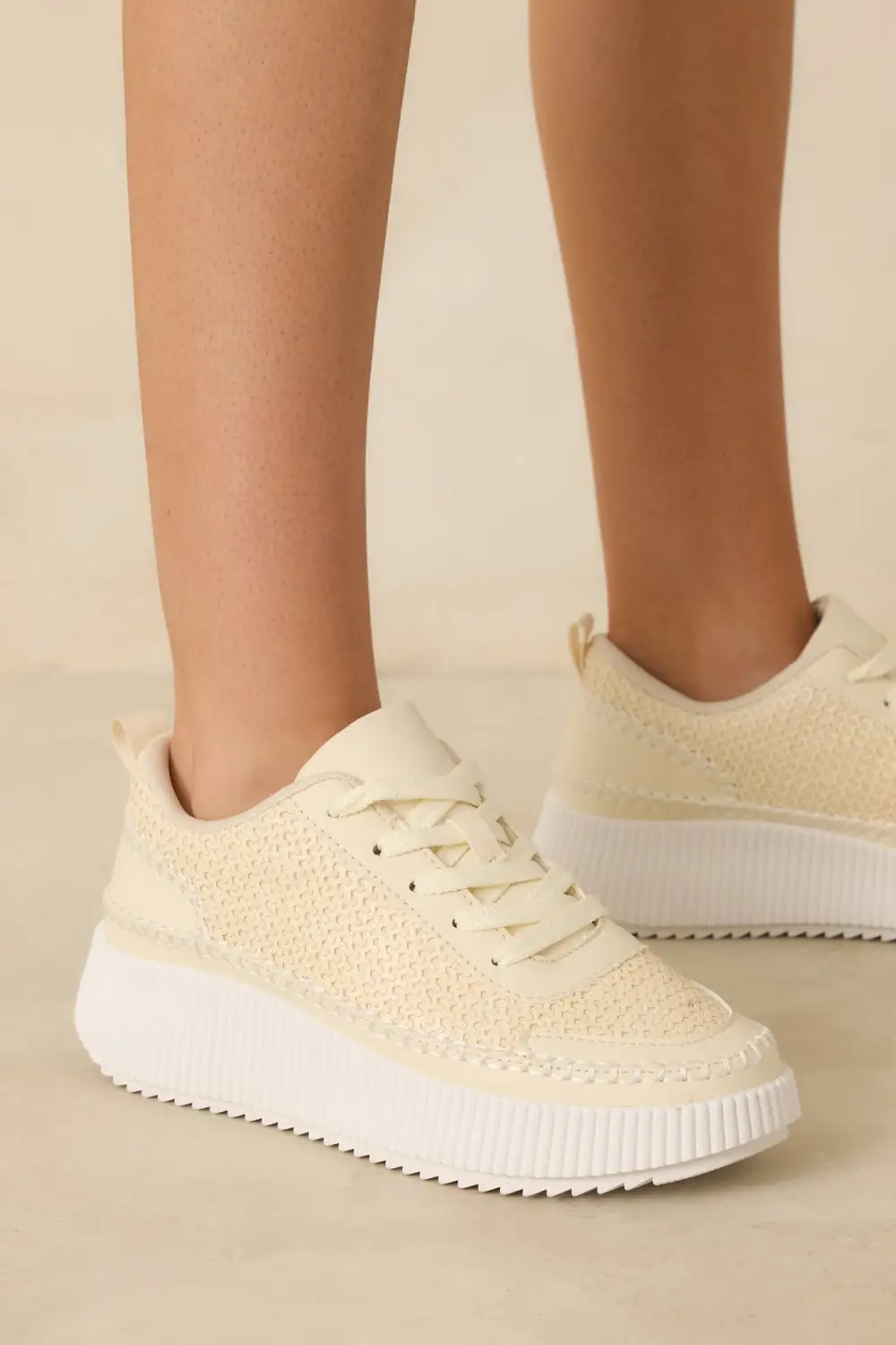 Knit Platform Sneakers
