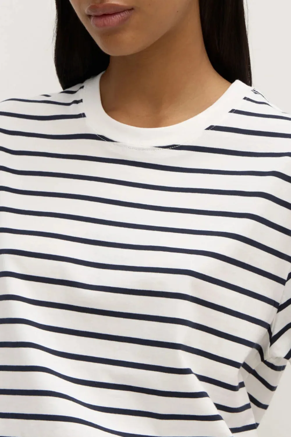 Striped Cotton Loose T-Shirt