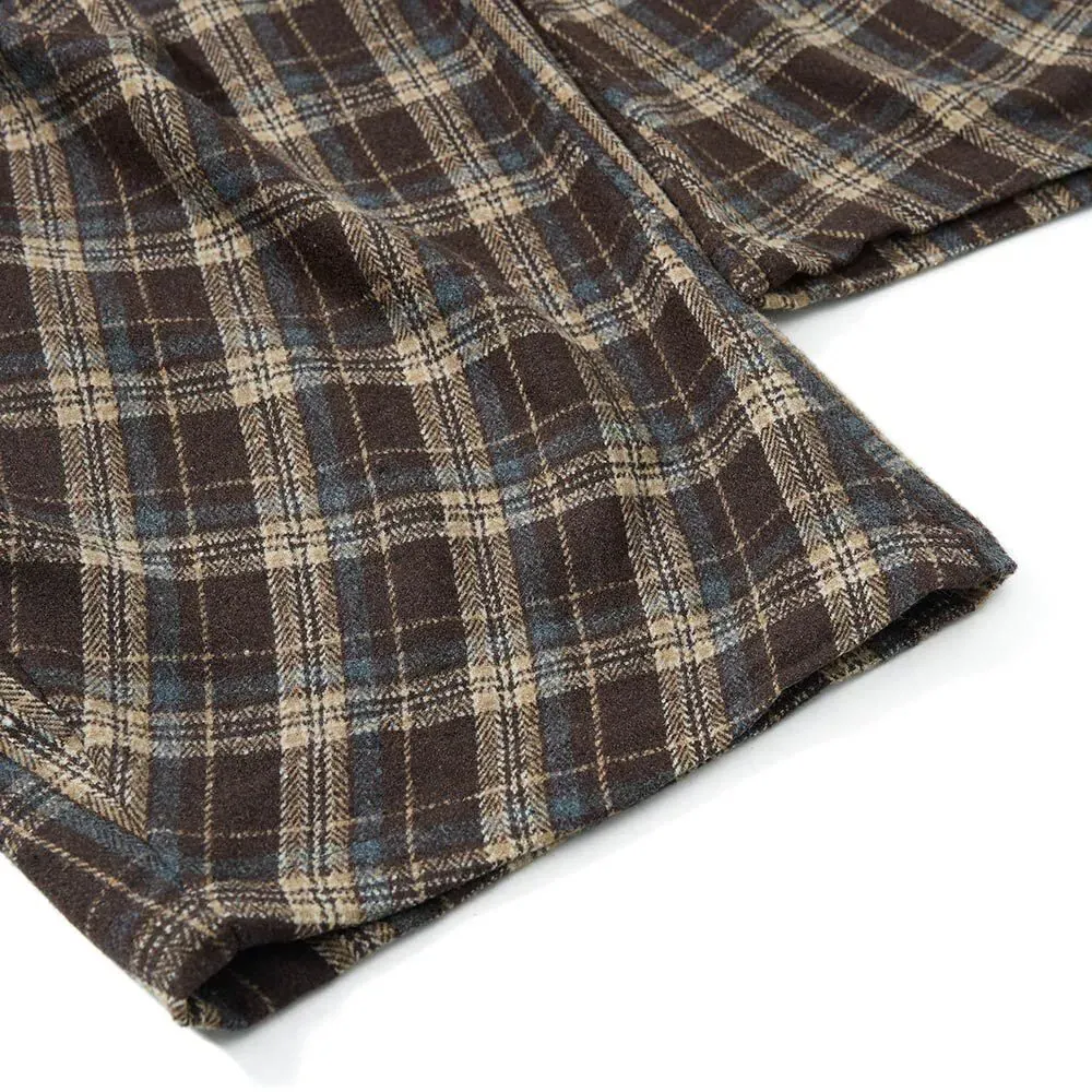 Loose-Fit Plaid Paratrooper Cargo Pants
