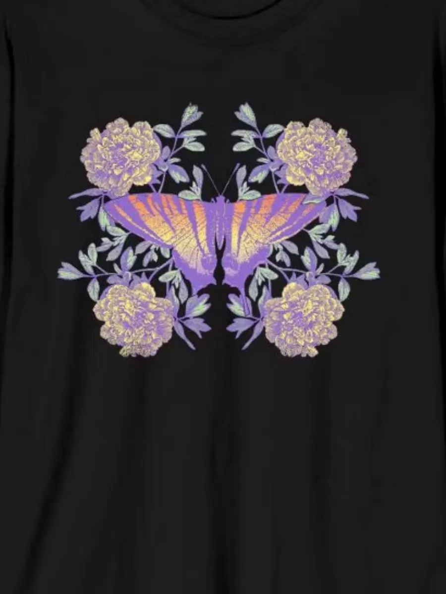 Aesthetic Butterfly Flower T-Shirt