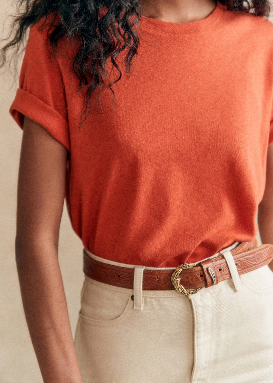 Cotton And Linen Loose Short-Sleeved T-Shirt