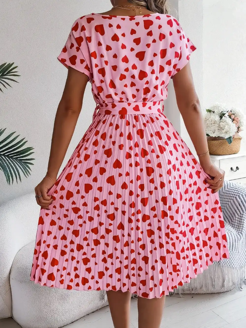 Everyday Tie Detail High Waist Dress