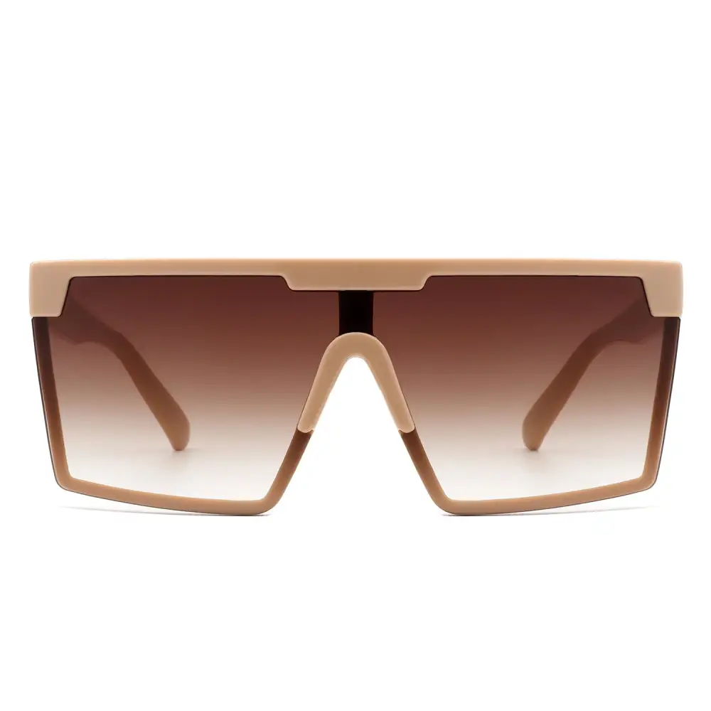 Narrow Square Flat Top Frame Sunglasses
