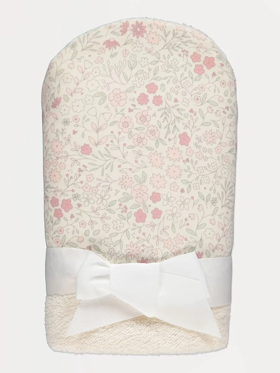Neutral Ditsy Floral Hooded Towel
