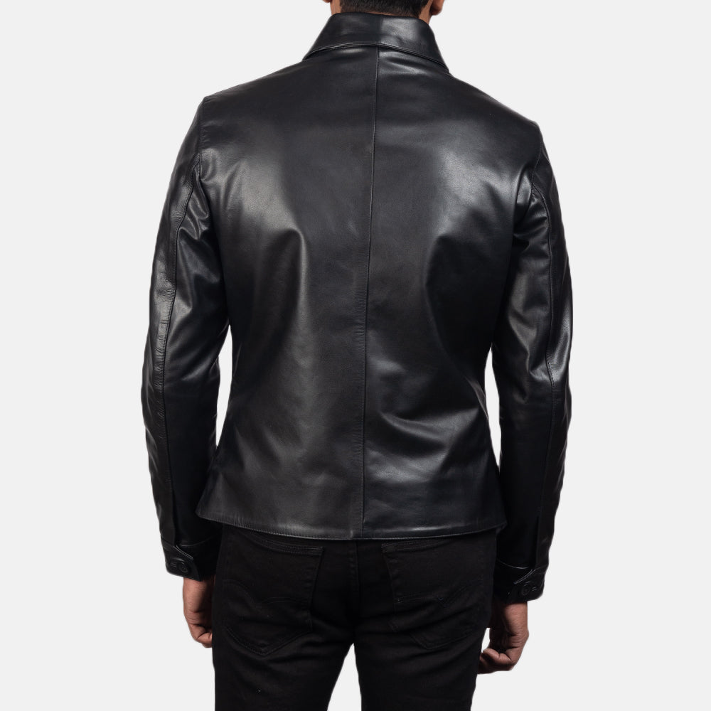 Men's Classic Leather Coat Jacket