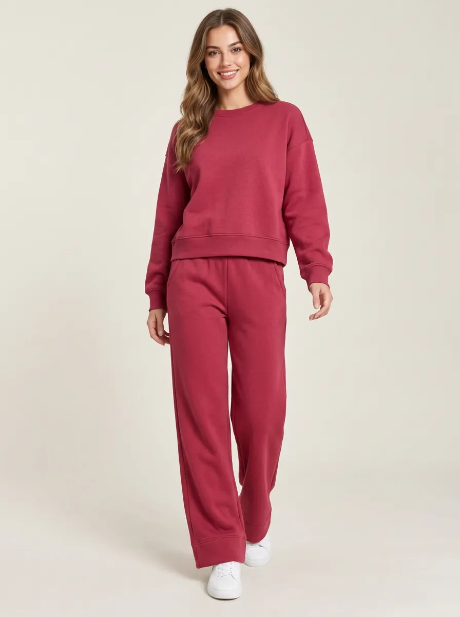 Women's Comfort Fit Fleece Sweatpants Set