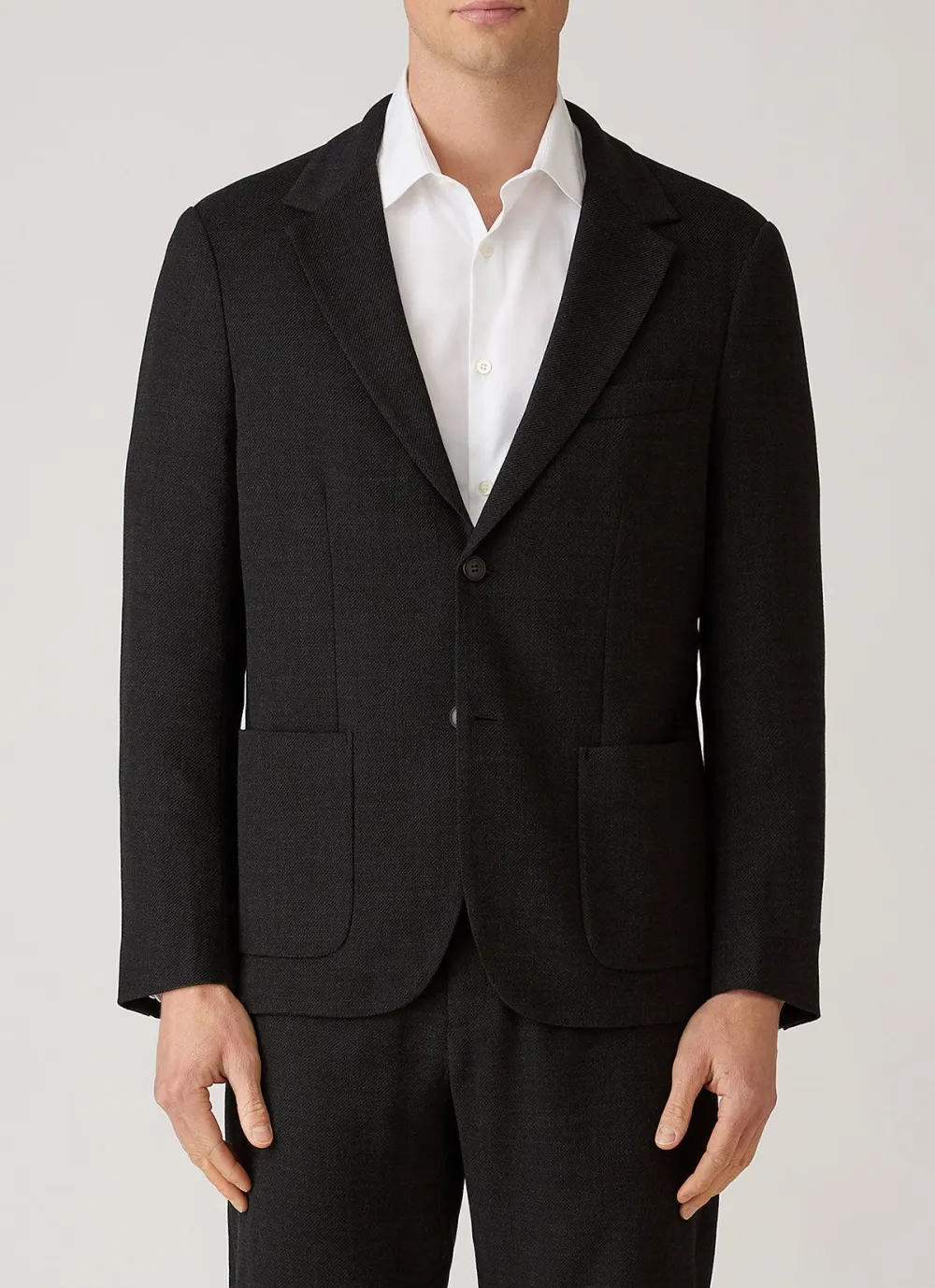 Relaxed Textured Wool Blazer